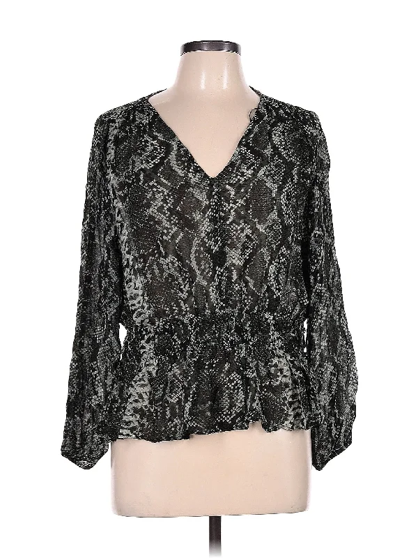 3/4 Sleeve Blouse Chic Sleeveless Blouse