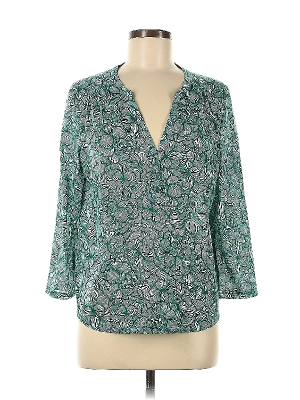 3/4 Sleeve Blouse Feminine Ruffle Blouse
