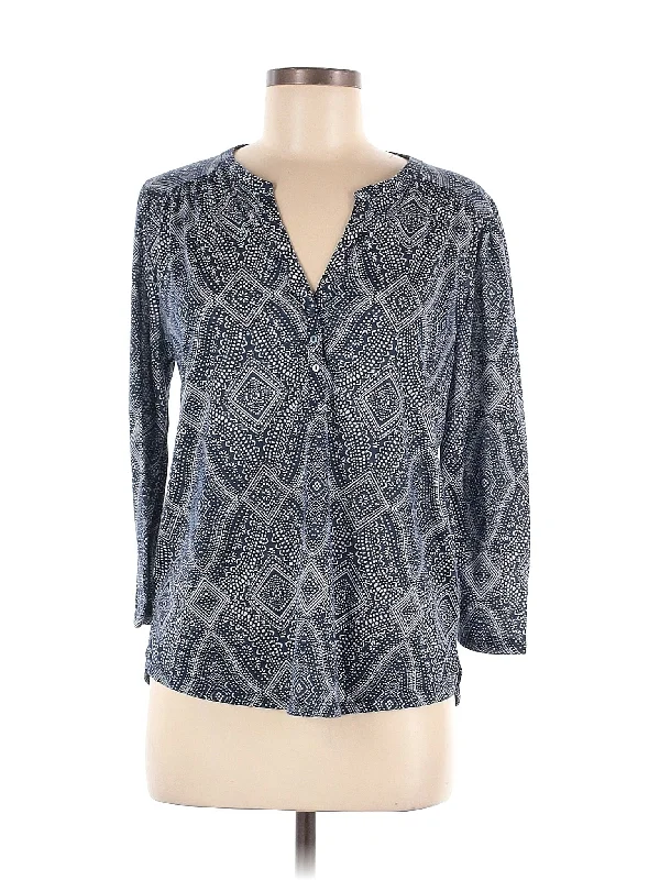 3/4 Sleeve Blouse Textured Cotton Blouse