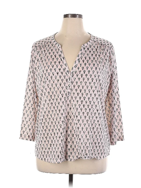 3/4 Sleeve Blouse Floral Print Blouse