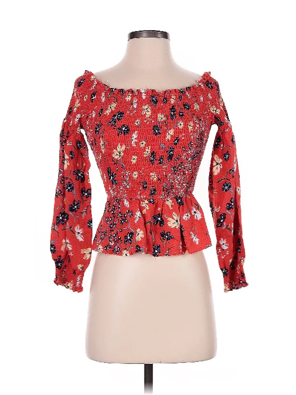 3/4 Sleeve Blouse Casual Stripe Blouse
