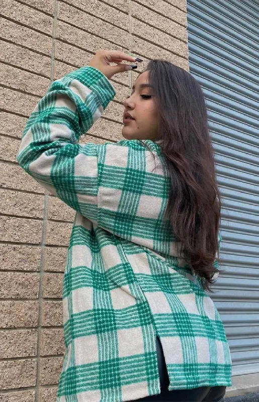 Jonah Shacket Green Peter Pan Blouse