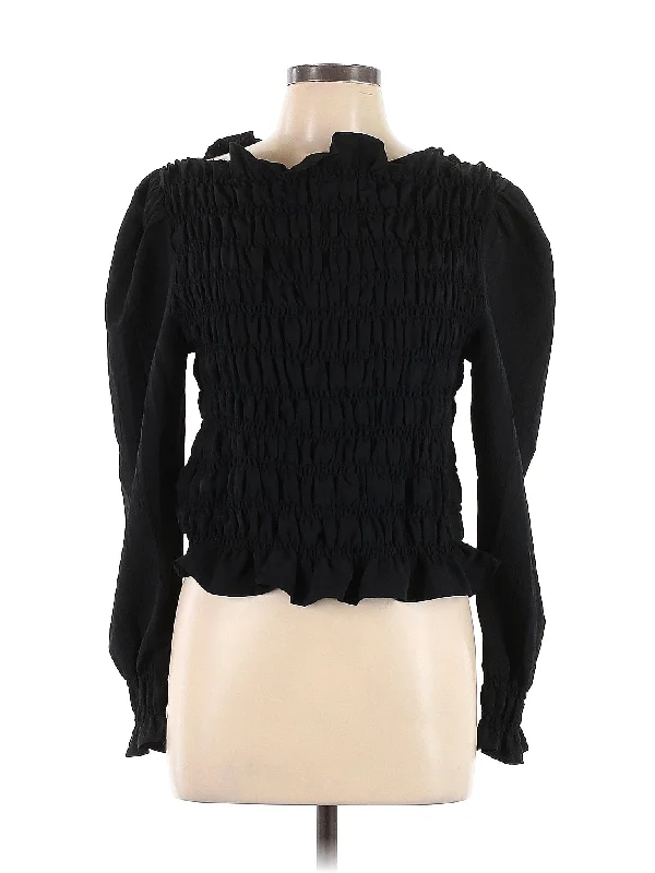 Long Sleeve Blouse Mandarin Collar Blouse