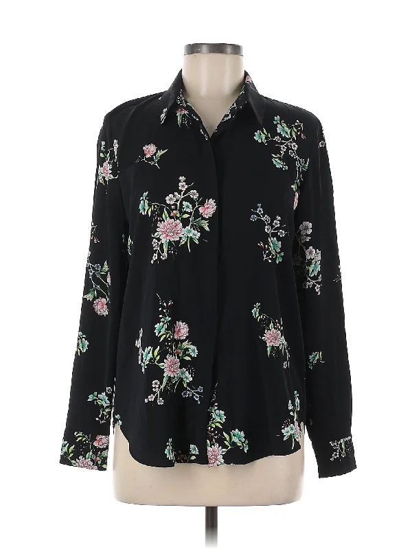 Long Sleeve Blouse Double Button Blouse