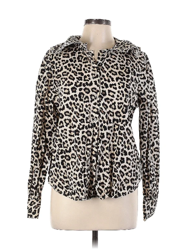 Long Sleeve Blouse Oversized Silk Blouse