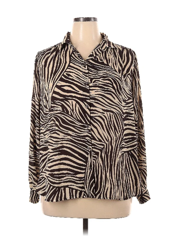 Long Sleeve Blouse Embroidered Floral Blouse