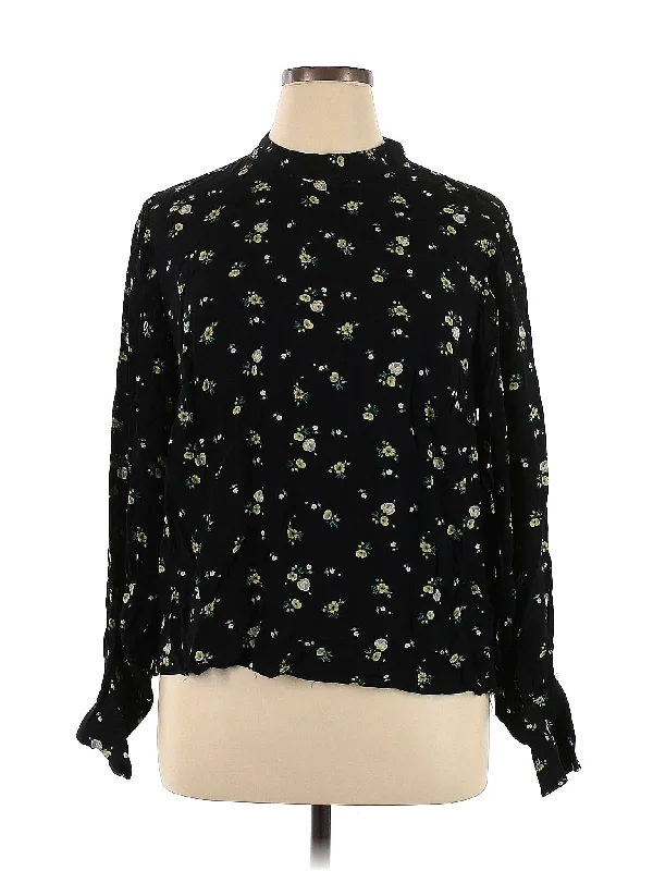 Long Sleeve Blouse Elegant Silk Blouse