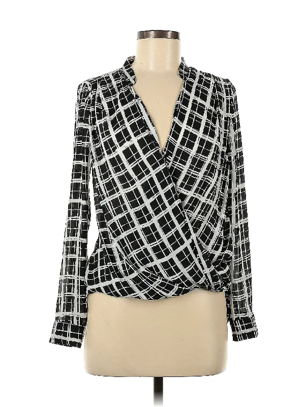Long Sleeve Blouse Embellished Collar Blouse