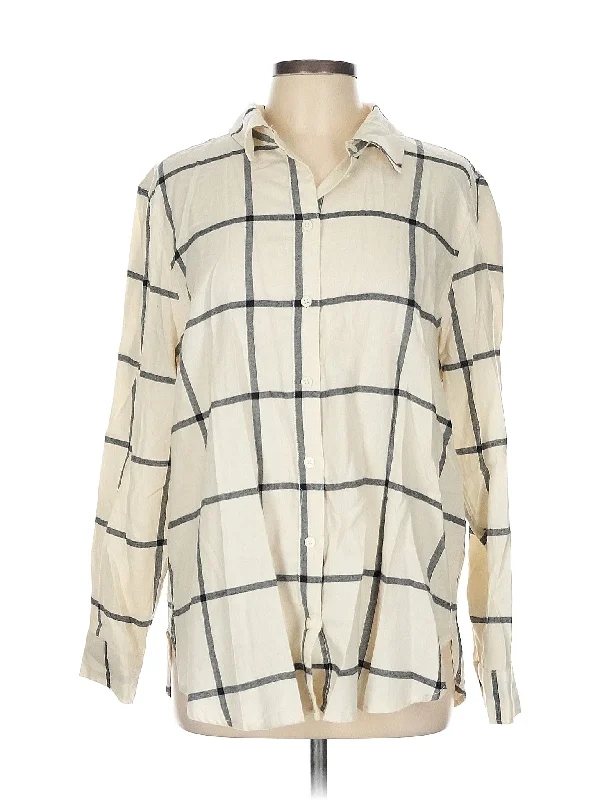 Long Sleeve Blouse Casual Button Blouse