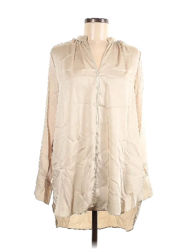 Long Sleeve Blouse Semi-Sheer Blouse