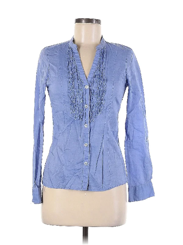 Long Sleeve Blouse Silky Tunic Blouse
