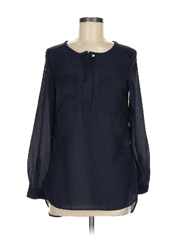 Long Sleeve Blouse Oversized Silk Blouse