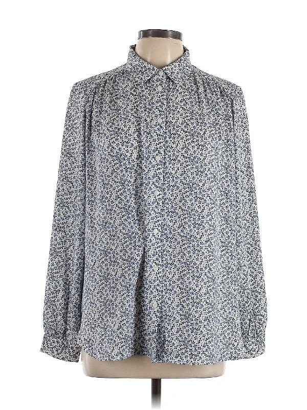 Long Sleeve Blouse Frilled Cuff Blouse