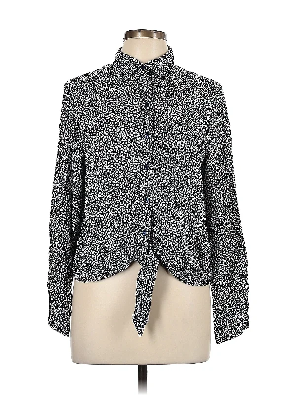 Long Sleeve Blouse Casual Button Blouse