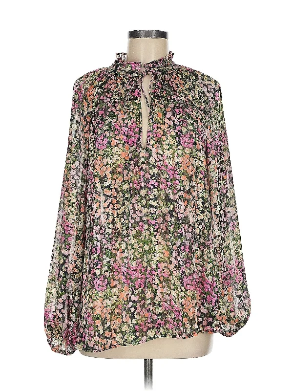 Long Sleeve Blouse Feminine Satin Blouse