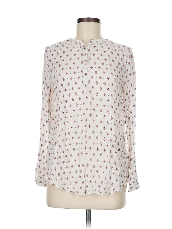 Long Sleeve Blouse Elegant Embroidery Blouse