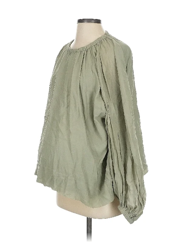 Long Sleeve Blouse Chic Wrap Blouse