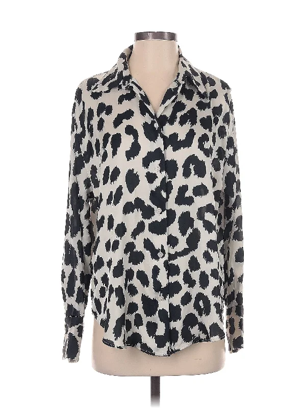 Long Sleeve Blouse Feminine Satin Blouse