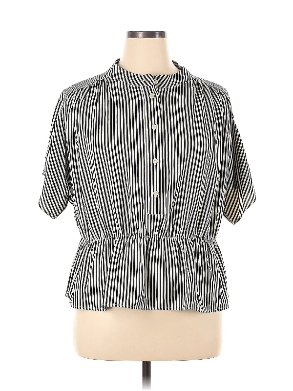 Short Sleeve Blouse Peter Pan Collar Blouse