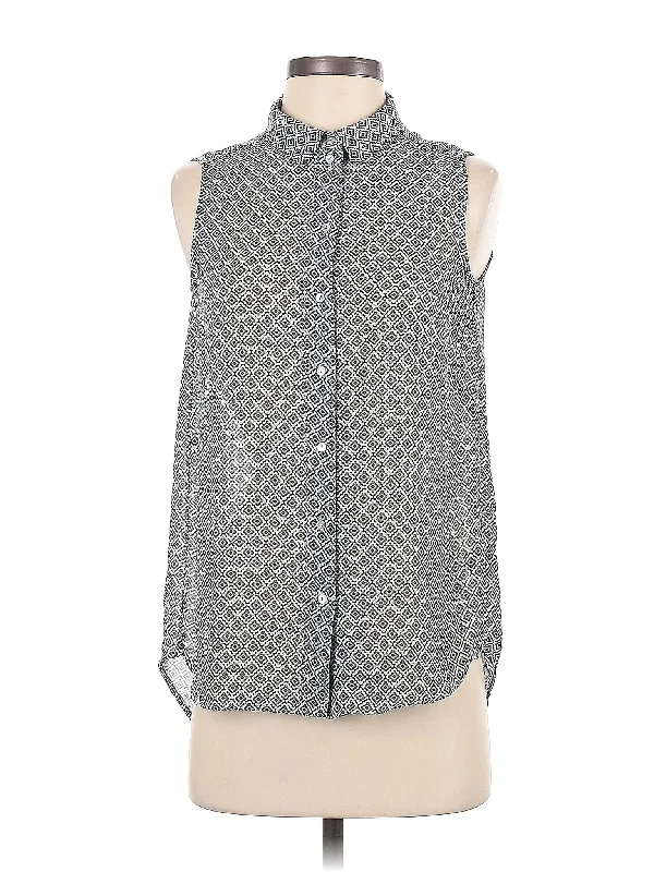 Sleeveless Blouse Double Button Blouse