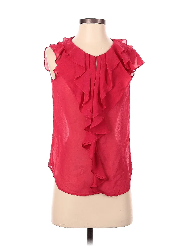 Sleeveless Blouse Elegant Silk Blouse