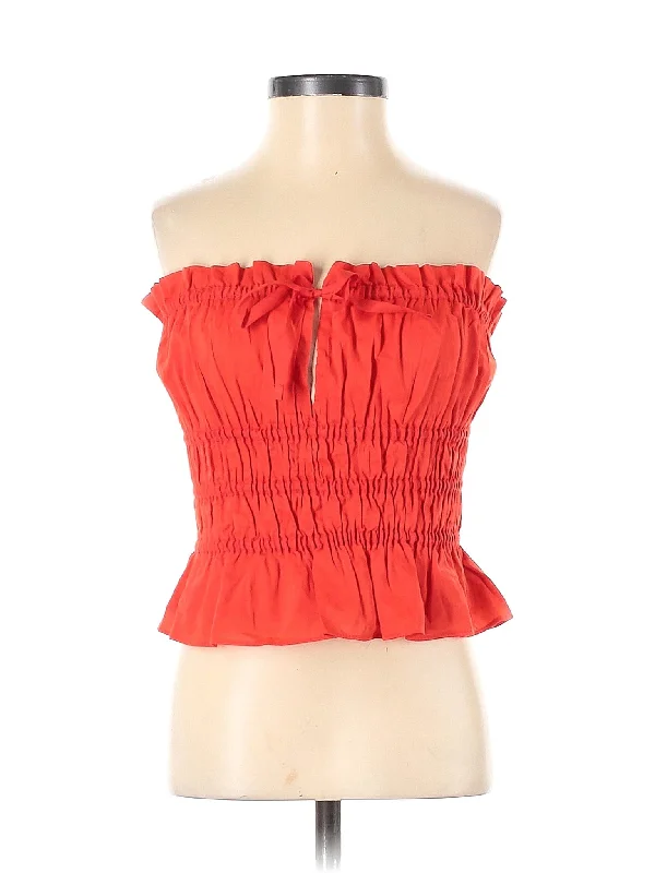 Sleeveless Blouse Drape Neck Blouse