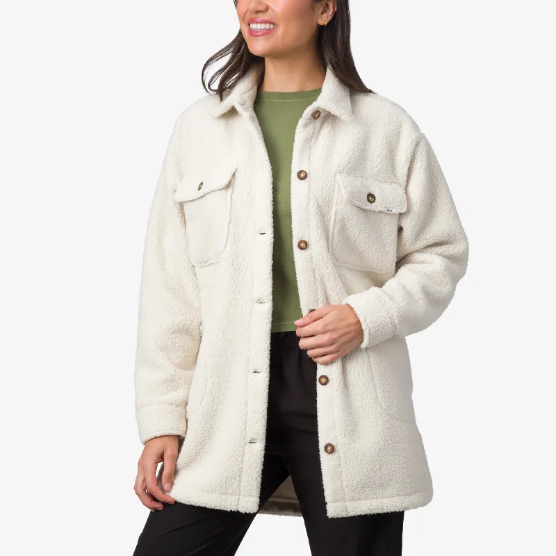 Sammie Sherpa Shacket Stylish Wrap Blouse