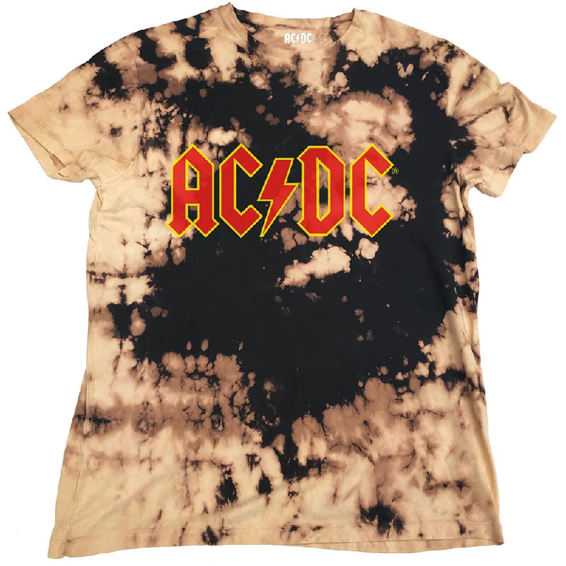 AC/DC | Official Band T-Shirt | Logo (Dip-Dye) Polka Dot Checkered Tartan