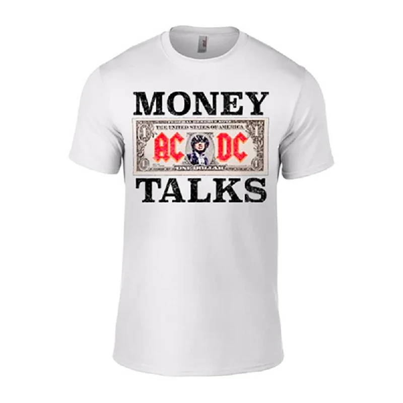 AC/DC Unisex T-shirt: Money Talks Polka Dot Checkered Tartan
