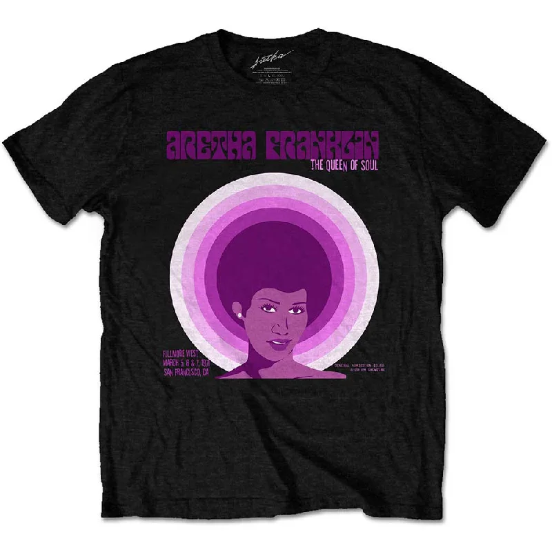 Aretha Franklin | Official Band T-Shirt | Fillmore West '71 Asymmetrical Pockets Print Aretha Franklin | Official Band T-Shirt | Fillmore West '71 Asymmetrical Pockets Print