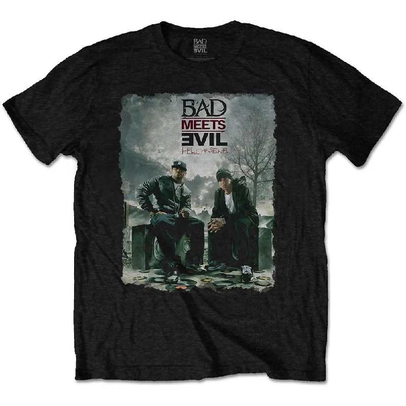 Bad Meets Evil | Official Band T-Shirt | Burnt Thin T-Shirt Open Front Quick Dry