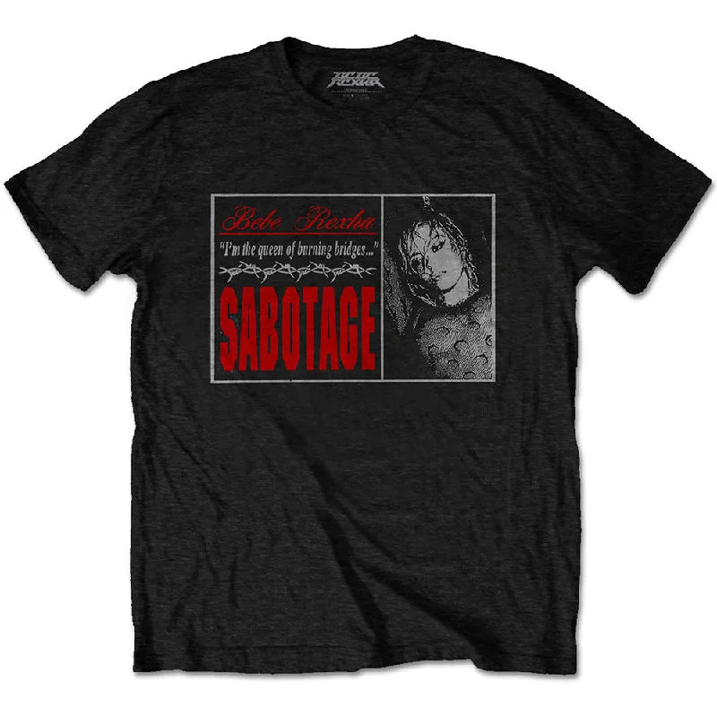 Bebe Rexha | Official Band T-Shirt | Sabotage - Let You Down (Back Print) Terry Blend Velvet Blend Canvas Blend Bebe Rexha | Official Band T-Shirt | Sabotage - Let You Down (Back Print) Terry Blend Velvet Blend Canvas Blend