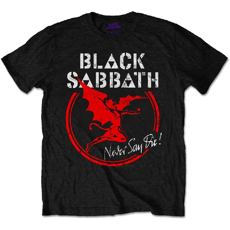 Black Sabbath | Official Band T-Shirt | Archangel Never Say Die Solid Color Striped Floral Black Sabbath | Official Band T-Shirt | Archangel Never Say Die Solid Color Striped Floral