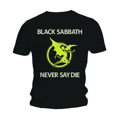 Black Sabbath | Official Band T-Shirt | Never Say Die Polka Dot Checkered Tartan