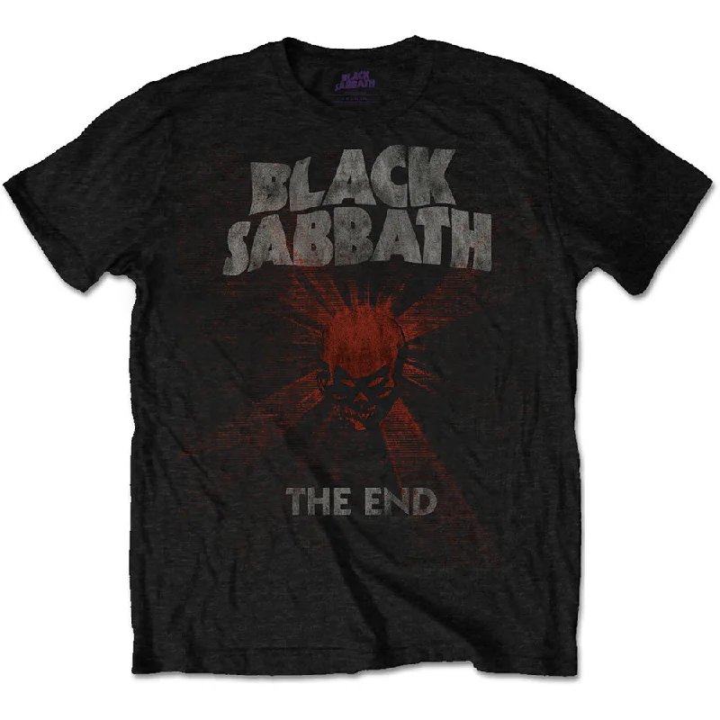 Black Sabbath | Official Band T-Shirt | The End Mushroom Cloud Chenille Blend Fleece Blend Nylon Blend Black Sabbath | Official Band T-Shirt | The End Mushroom Cloud Chenille Blend Fleece Blend Nylon Blend