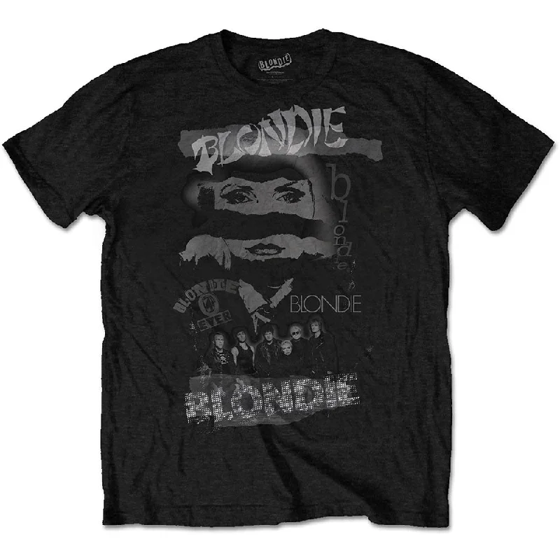 Blondie | Official Band T-Shirt | Mash Up Solid Color Striped Floral