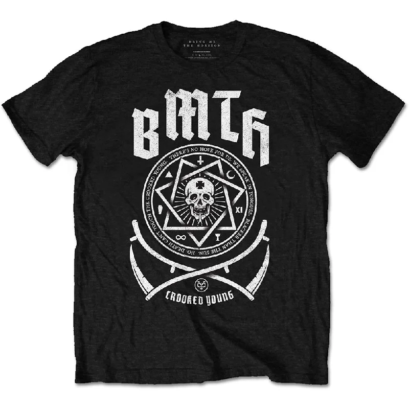 Bring Me The Horizon | Official Band T-Shirt | Crooked Thin T-Shirt Open Front Quick Dry Bring Me The Horizon | Official Band T-Shirt | Crooked Thin T-Shirt Open Front Quick Dry