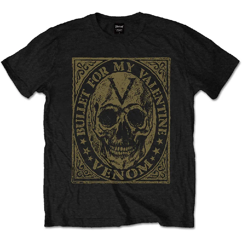 Bullet For My Valentine | Official Band T-Shirt | Venom Skull Hooded Caped Shawl Collar