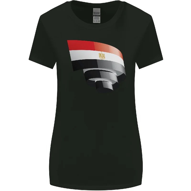 Curled Egypt Flag Egyptian Day Football Womens Wider Cut T-Shirt Mesh Fabric Canvas Fabric Denim Fabric Curled Egypt Flag Egyptian Day Football Womens Wider Cut T-Shirt Mesh Fabric Canvas Fabric Denim Fabric