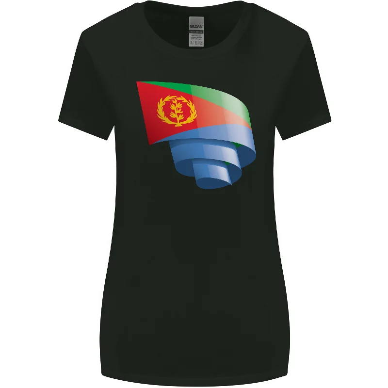 Curled Eritrean Flag Eritrea Flag Day Football Womens Wider Cut T-Shirt Ribbed T-Shirt High Neck Heavyweight Curled Eritrean Flag Eritrea Flag Day Football Womens Wider Cut T-Shirt Ribbed T-Shirt High Neck Heavyweight