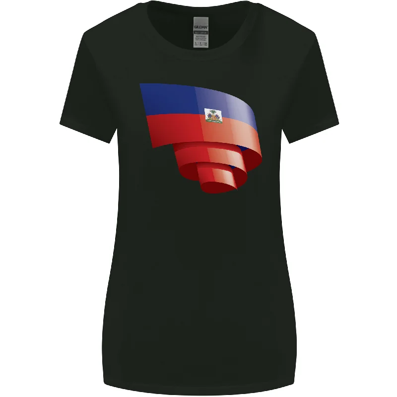 Curled Haiti Flag Haitian Day Football Womens Wider Cut T-Shirt Rayon Fabric Velvet Fabric Corduroy Fabric Curled Haiti Flag Haitian Day Football Womens Wider Cut T-Shirt Rayon Fabric Velvet Fabric Corduroy Fabric
