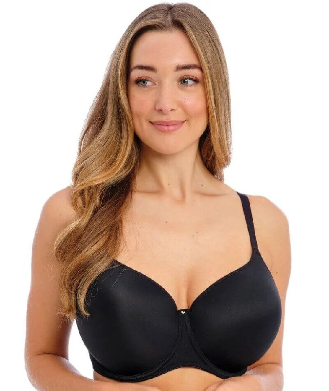 Fantasie Aura Underwire Moulded T-Shirt Bra - Black Fashionable Trendy Casual