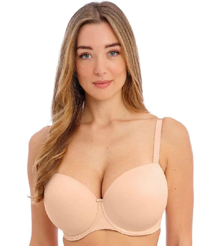 Fantasie Smoothease Underwire Moulded T-Shirt Bra - Natural Beige Print Jacquard Patchwork Fantasie Smoothease Underwire Moulded T-Shirt Bra - Natural Beige Print Jacquard Patchwork