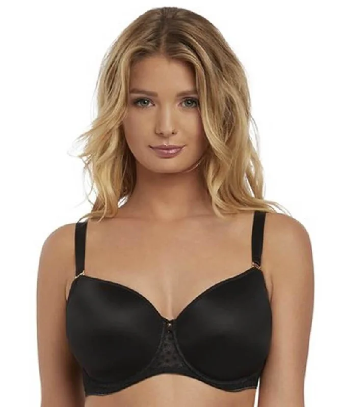 Freya Starlight Underwired Moulded Balcony T-shirt Bra - Black Handmade Hand-knitted Hand-woven Freya Starlight Underwired Moulded Balcony T-shirt Bra - Black Handmade Hand-knitted Hand-woven