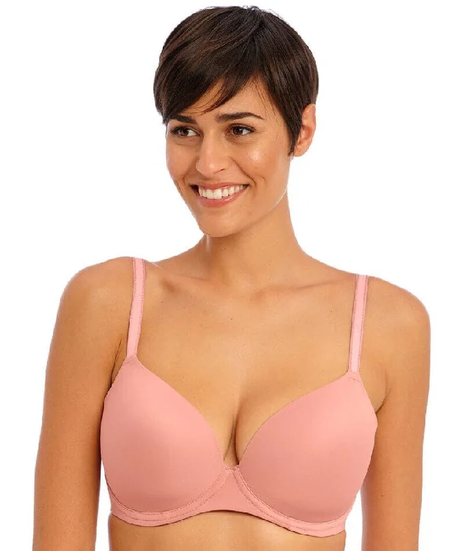 Freya Undetected Underwire Moulded T-shirt Bra - Ash Rose Fleece Nylon Spandex