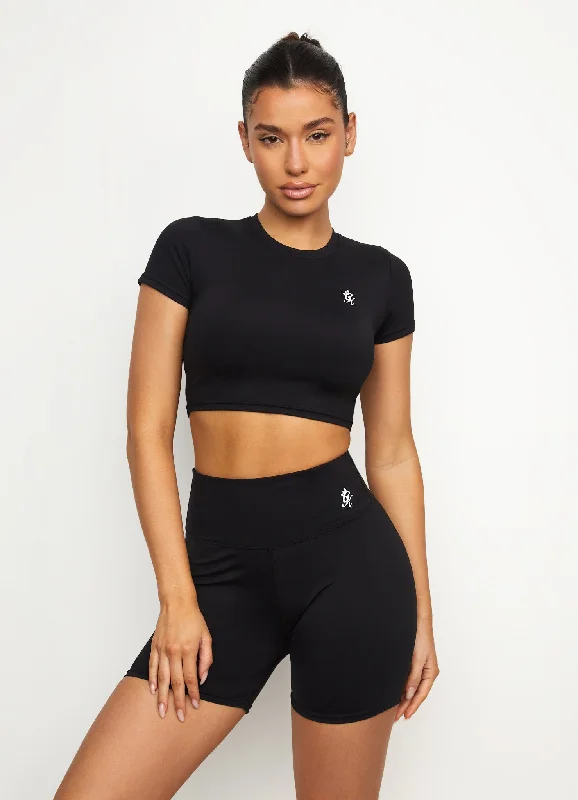 Gym King 365 Cap Sleeve Tee - Black Cashmere Blend Cotton Blend Poly Blend