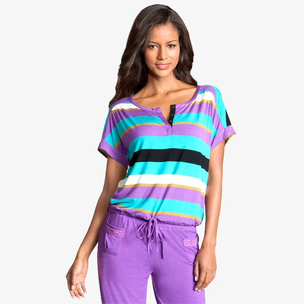 Kensie 'Valerie Abroad' Lounge Tee Welt Pockets Slit Pockets Flap Pockets