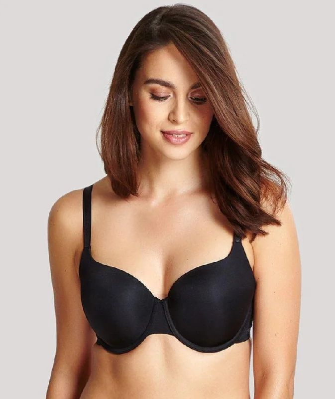 Panache Porcelain Elan Moulded Underwired T-Shirt Bra - Black Houndstooth Herringbone Solid Panache Porcelain Elan Moulded Underwired T-Shirt Bra - Black Houndstooth Herringbone Solid