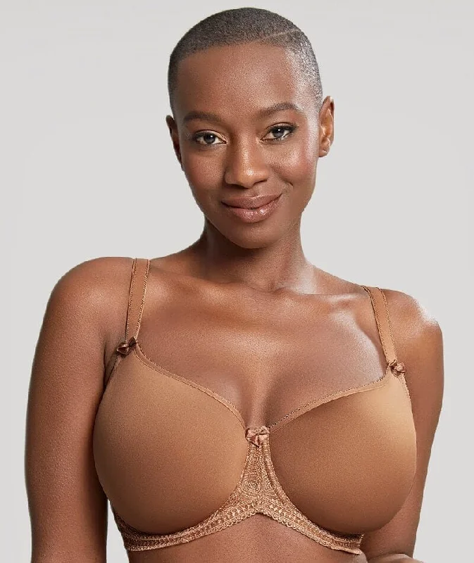Panache Cari Moulded Spacer Underwired T-Shirt Bra - Caramel Layered Multi-layer Single Layer