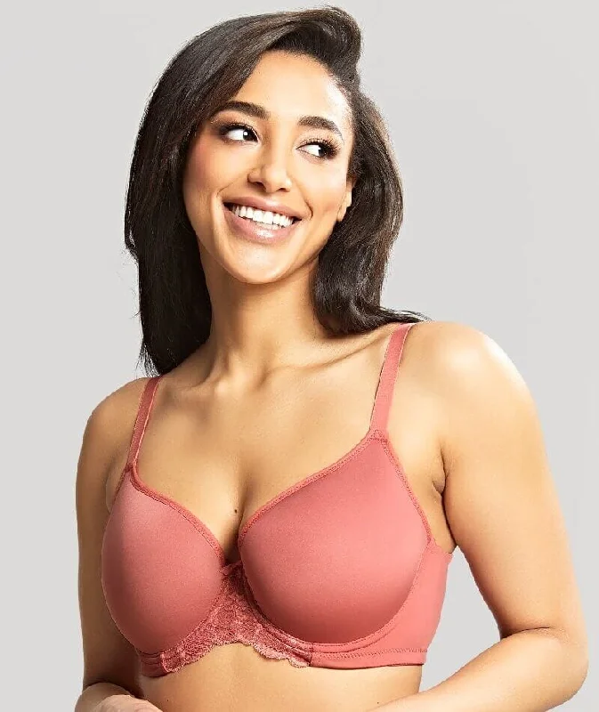 Panache Rocha Moulded Spacer Underwired T-Shirt Bra - Garnet Rose Fleece Nylon Spandex
